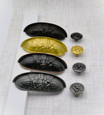 Old World Rose Cup Pull Cabinet Knobs & Handles Drawer Pull