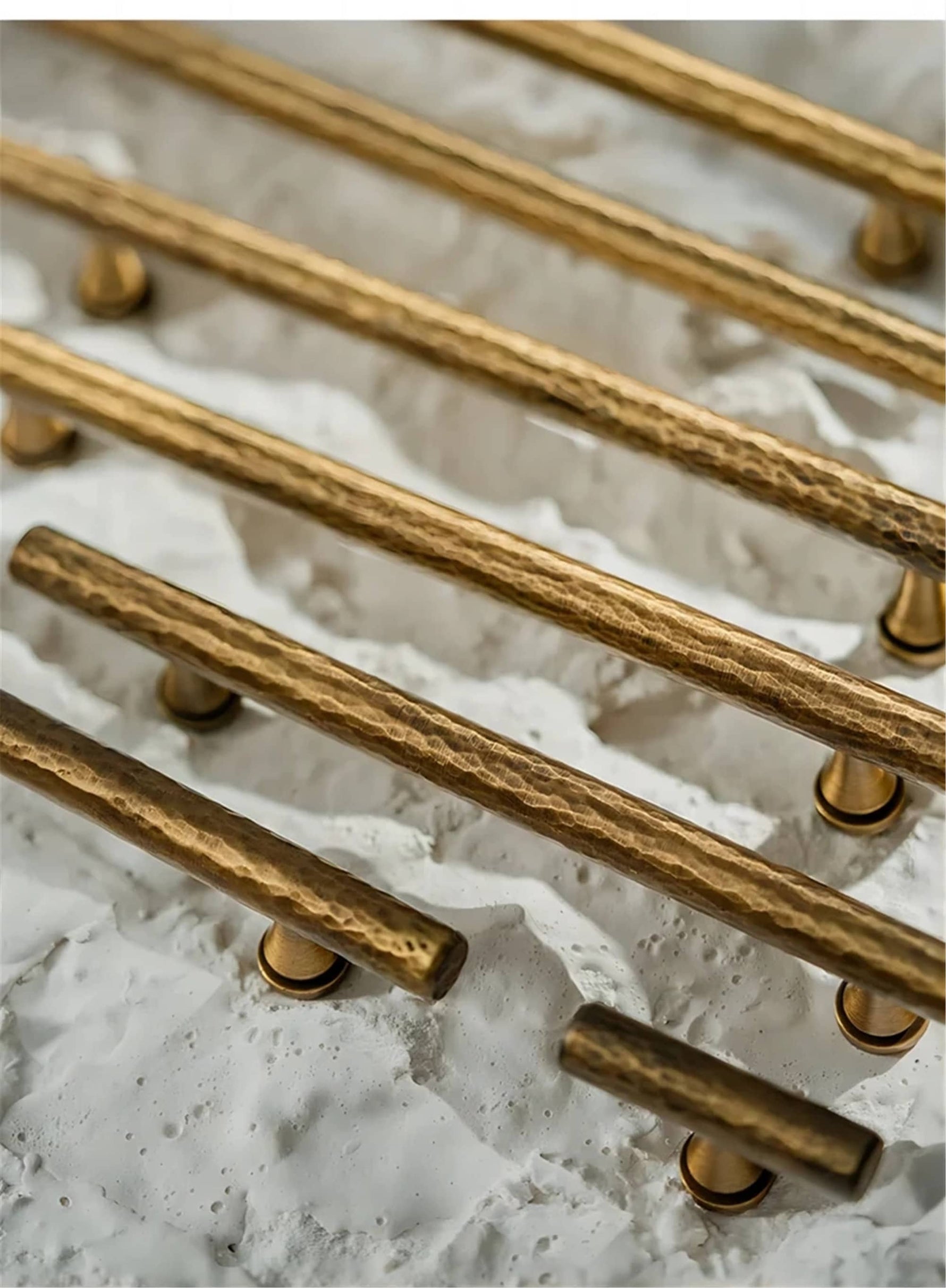 Antique Bronze Hammered Drawer Pulls