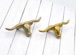 Champagne Texas Longhorn Drawer Pull