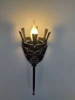 Iron medieval style torch sconce Lighting Lighting