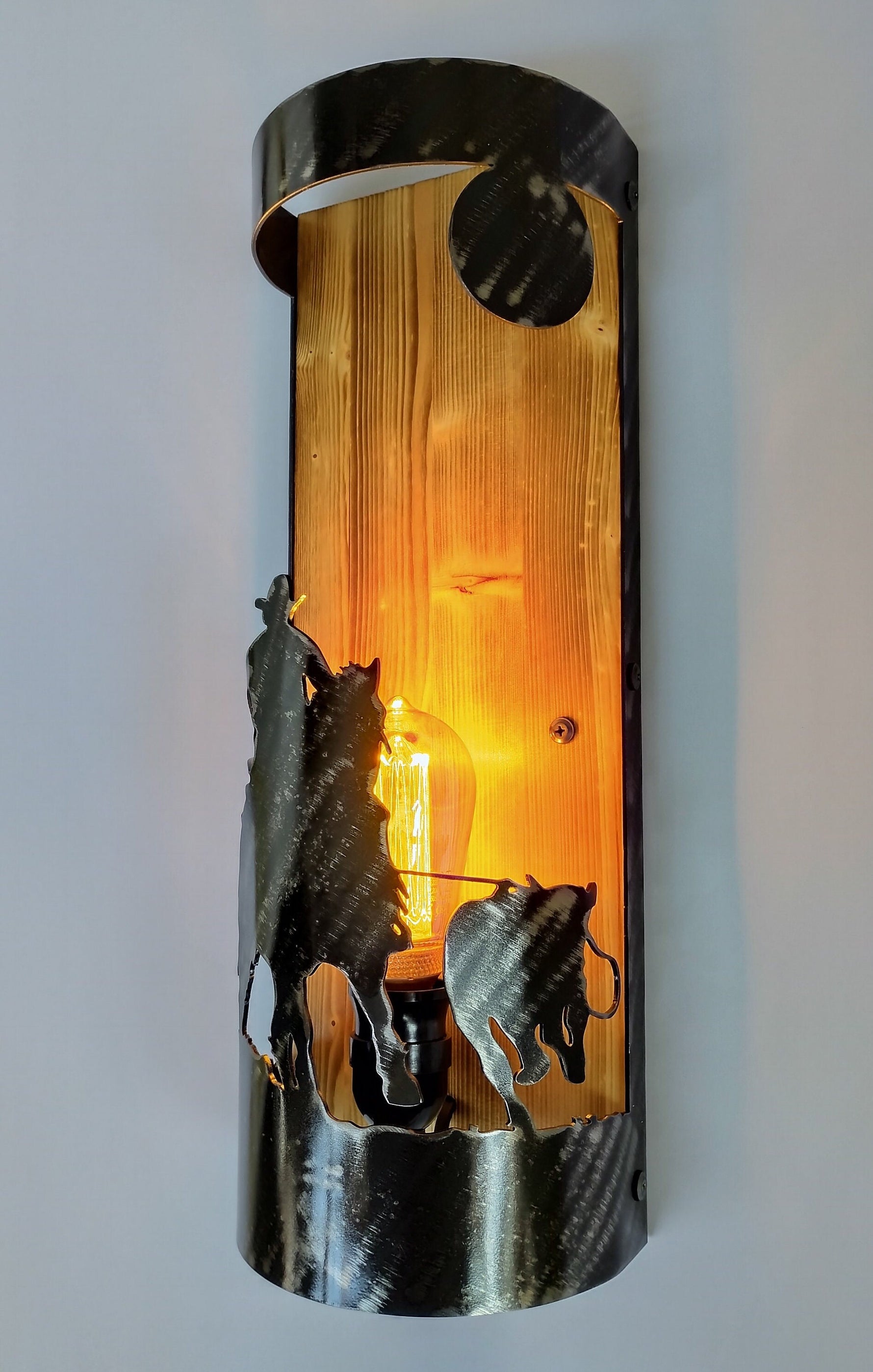 Cowboy and cattle Farmhouse sconce Lighting Lighting