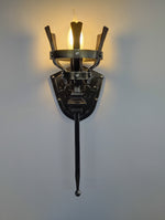 Iron medieval style torch sconce Lighting Lighting