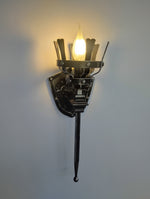 Iron medieval style torch sconce Lighting Lighting