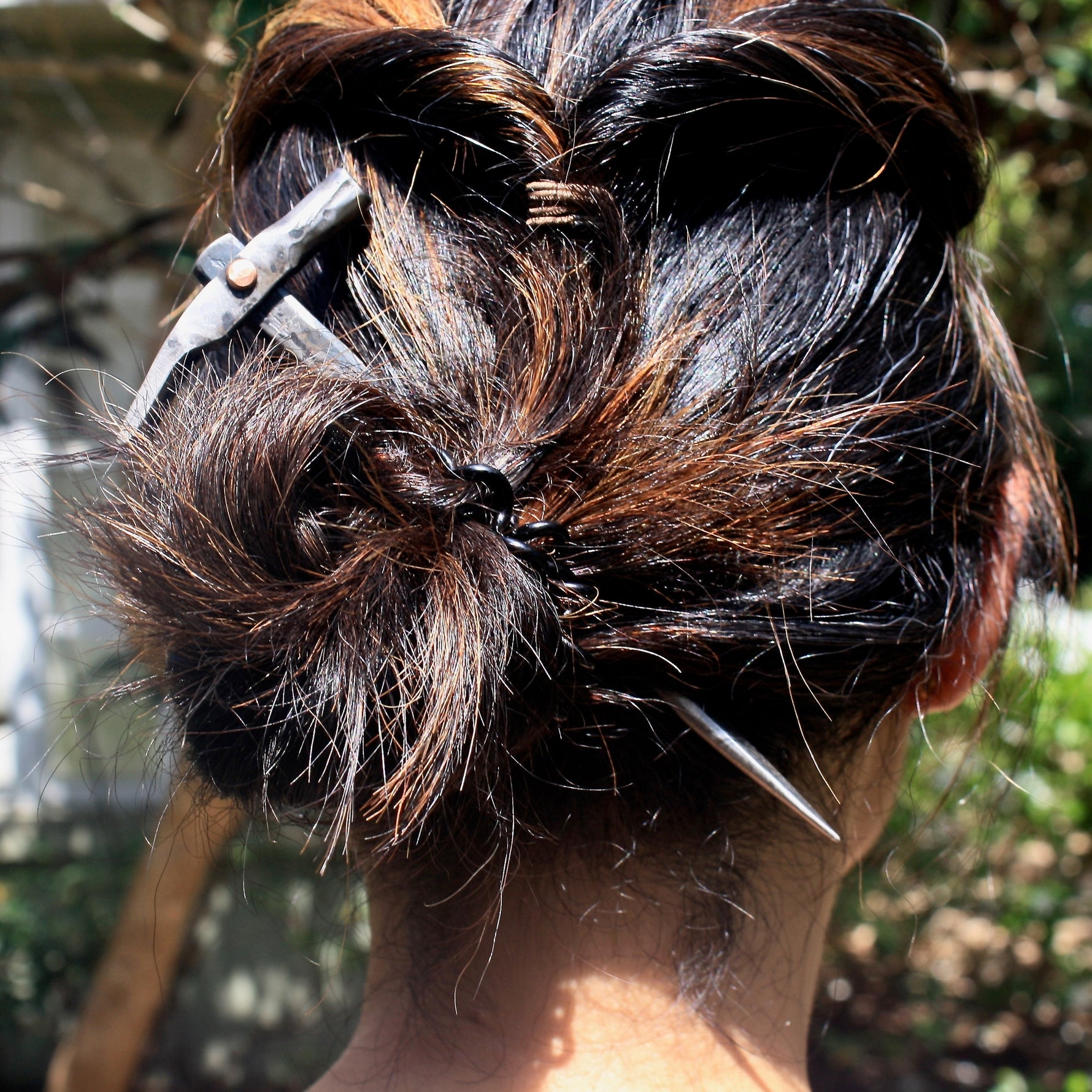 Hand Forged hammer hair pin Hair Pins, Claws & Clips Gift