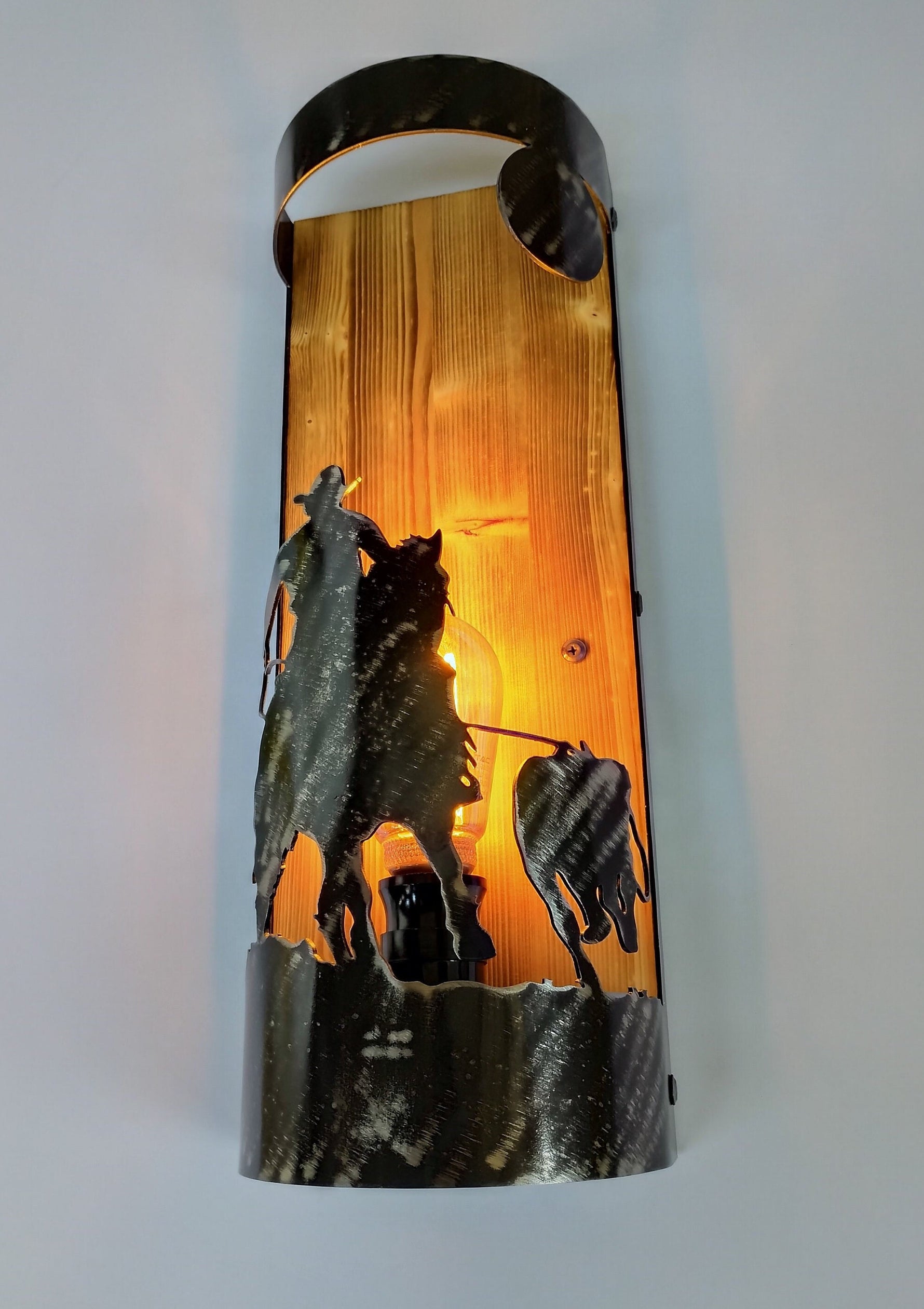 Cowboy and cattle Farmhouse sconce Lighting Lighting