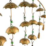 Set of 3 Antique Copper Umbrella Wind Chimes with Bells Wind Chimes Garden