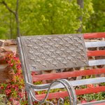"Proud to be an American" Iron Flag Garden Bench Benches Garden