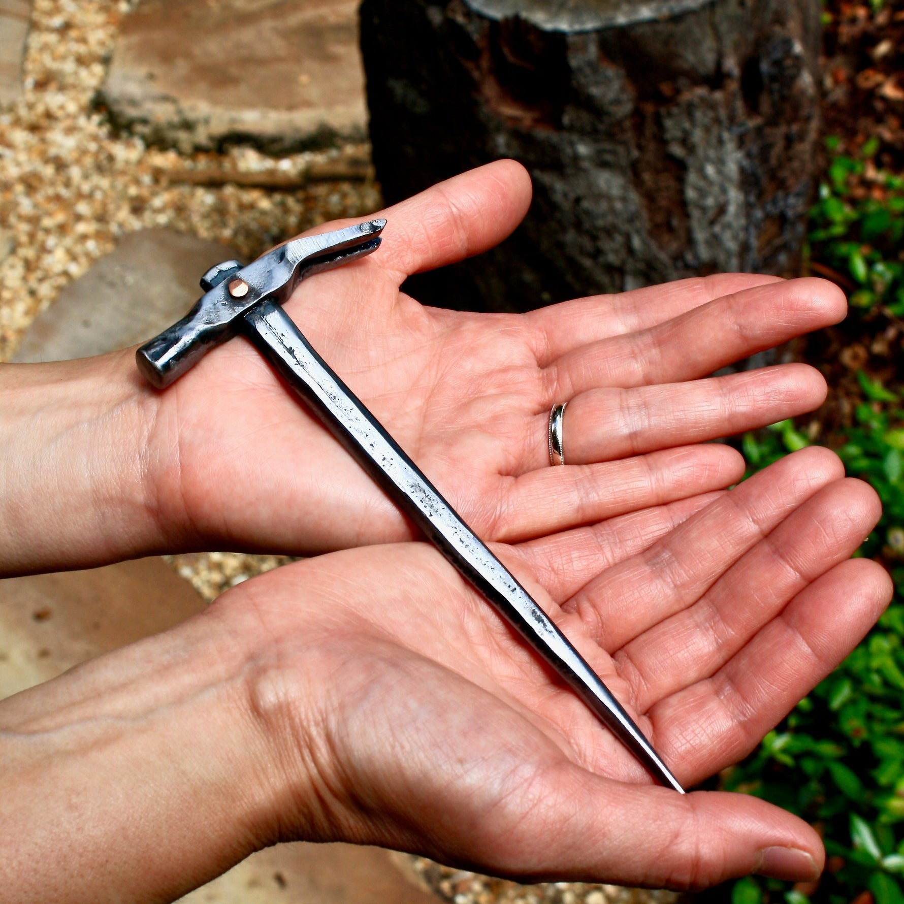 Hand Forged hammer hair pin Hair Pins, Claws & Clips Gift