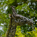 9 Ft Tall Mommy and 7 Ft Tall Baby Giraffe Iron Garden Statues Sculptures & Statues Sculpture