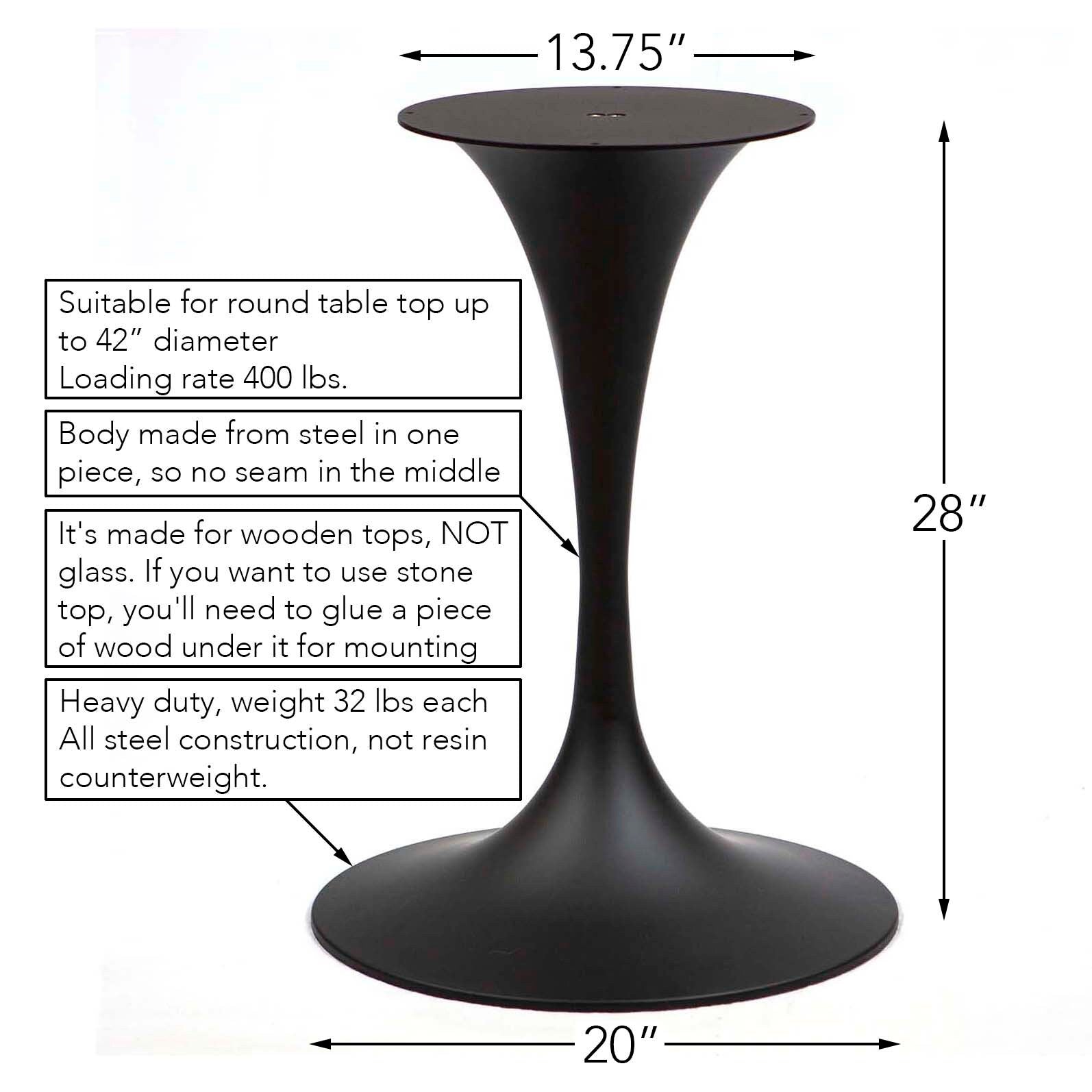 Brass Tulip Dining Table Base Table Legs Table Legs