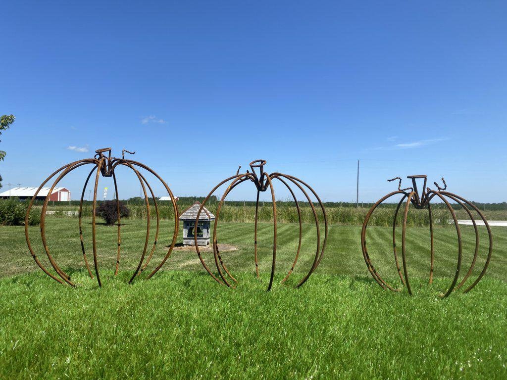 Medium Recycled Steel Pumpkin Candleholder Candle Holders Halloween