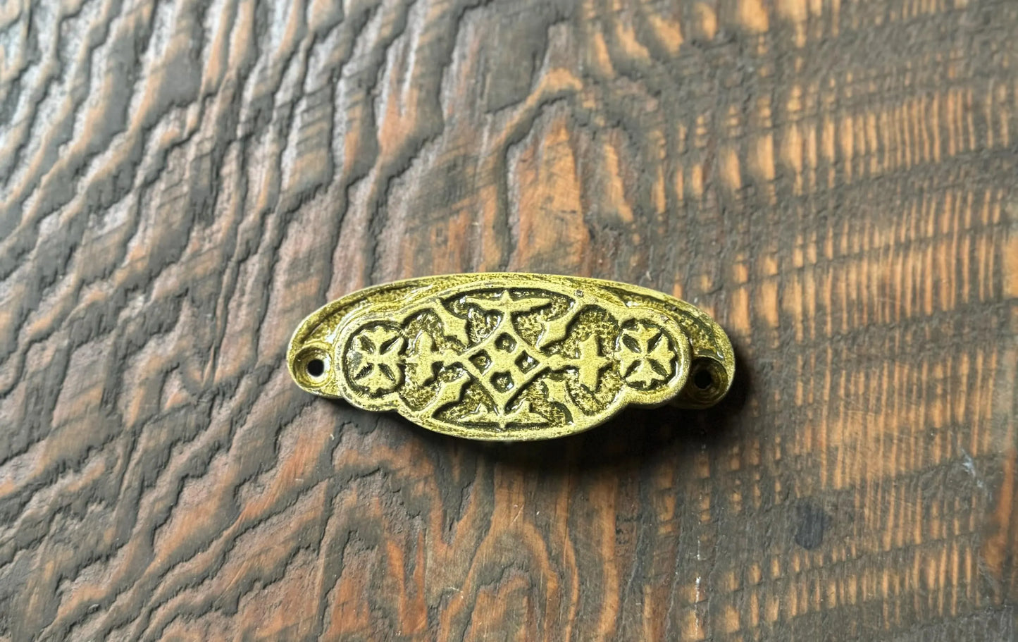 Yellow Enameled Gothic Cup Pull