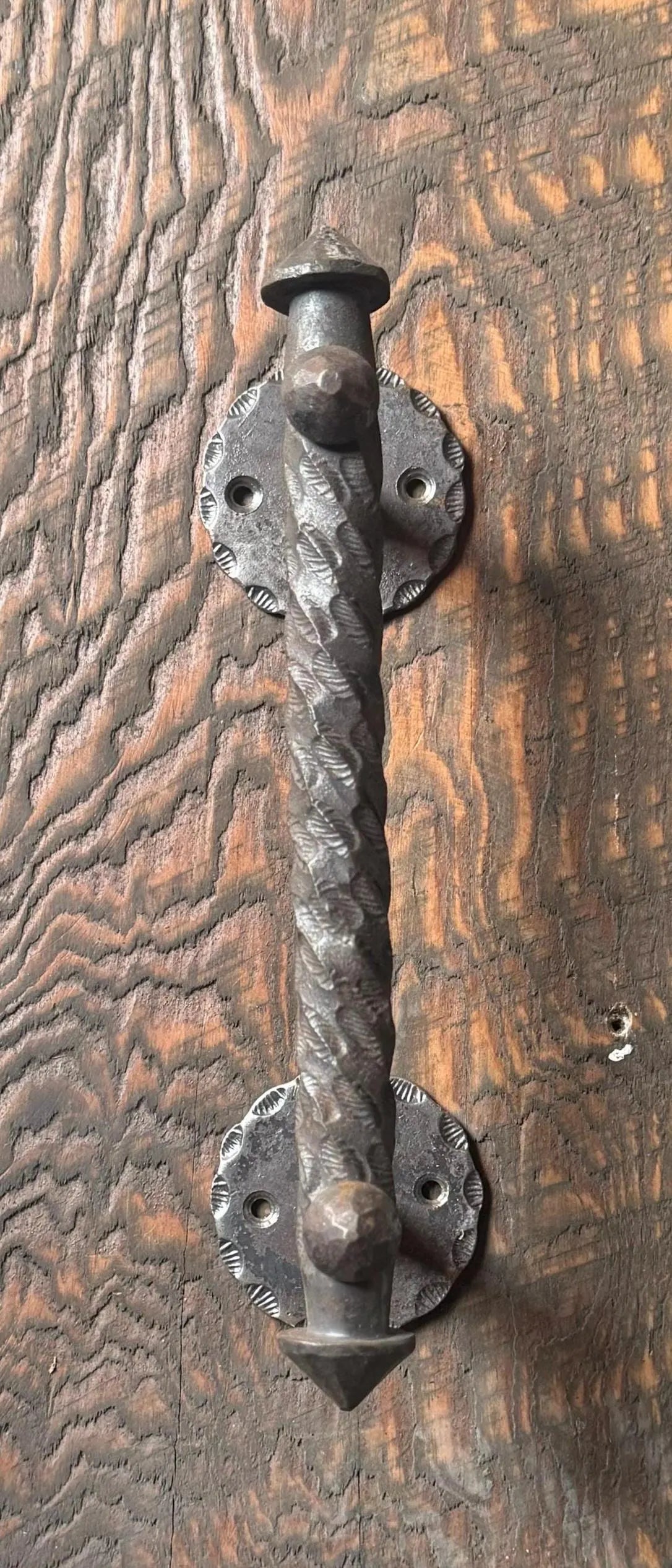 Leaf Pattern Iron Door Pull