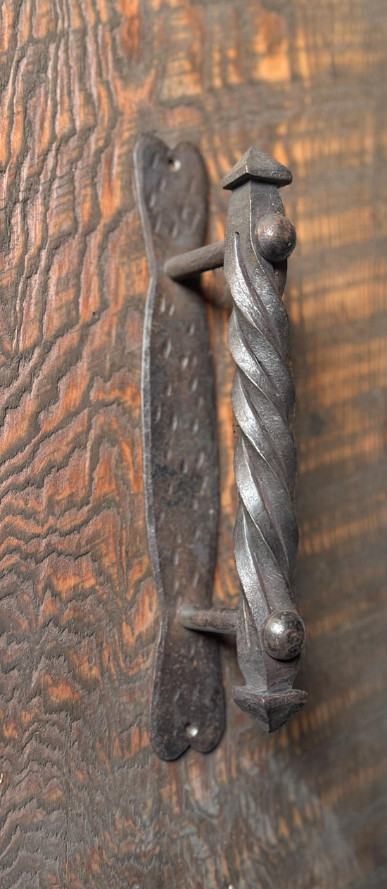 Braided Twist Iron Door Pull