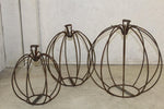 Medium Recycled Steel Pumpkin Candleholder Candle Holders Halloween