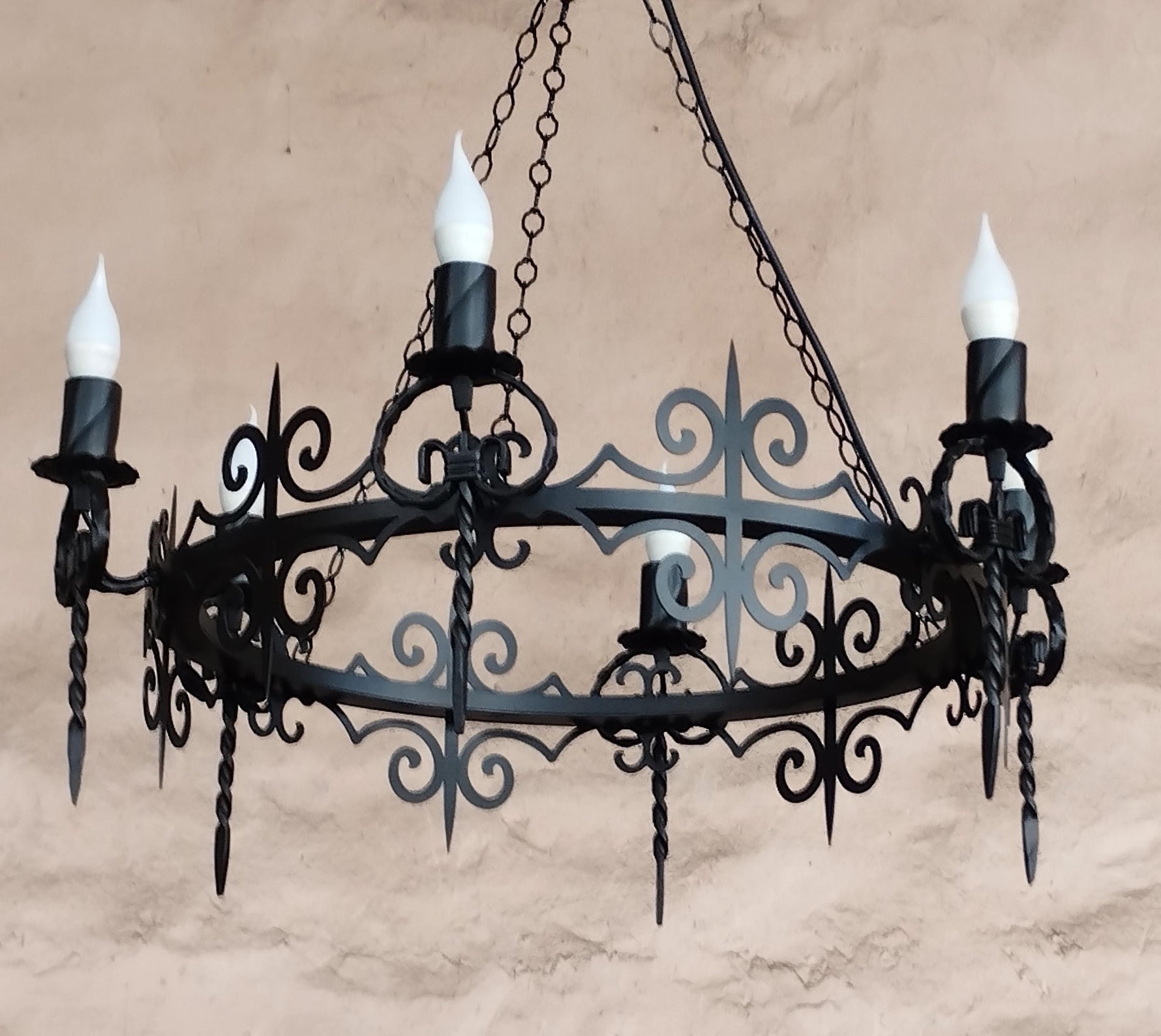 Gothic wrought iron chandelier Lighting Lighting