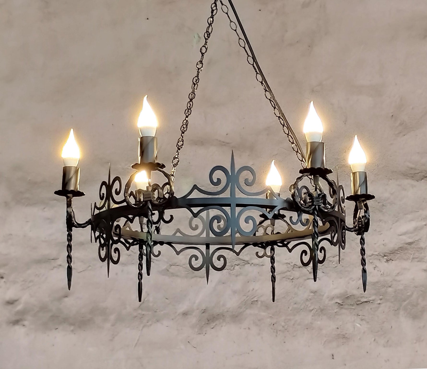 Gothic wrought iron chandelier Lighting Lighting