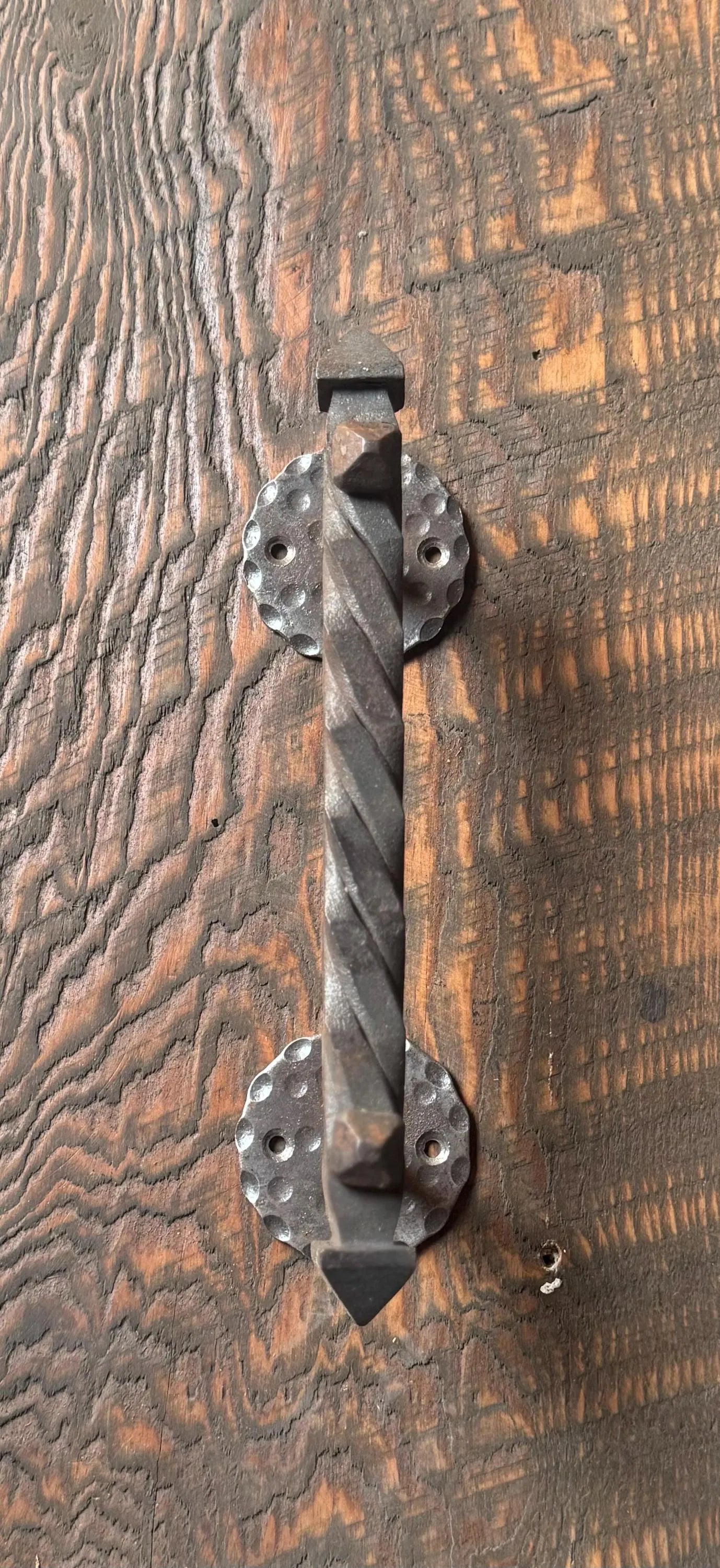 CLEARANCE- Braided Square Bar Iron Door Pull