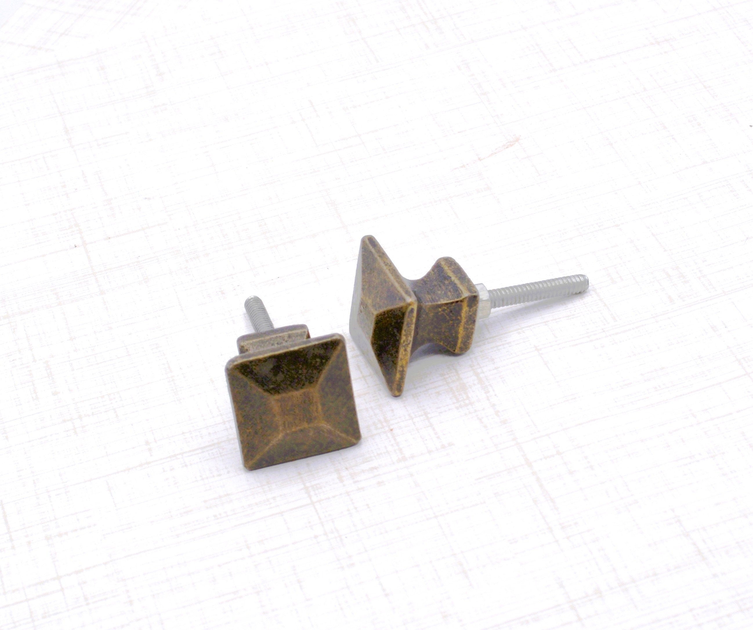 Antique Bronze Square Knob Cabinet Knobs & Handles Cabinet Knob