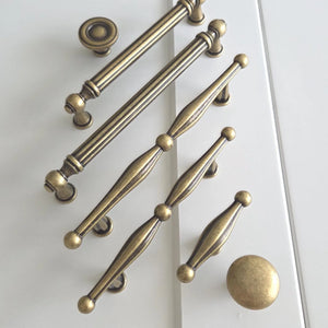 Antique Brass Cabinet Pulls & T-Bar Knobs - Old West Iron