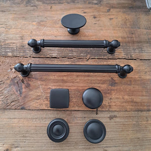 Matte Black Cabinet Pull & Knob - Old West Iron
