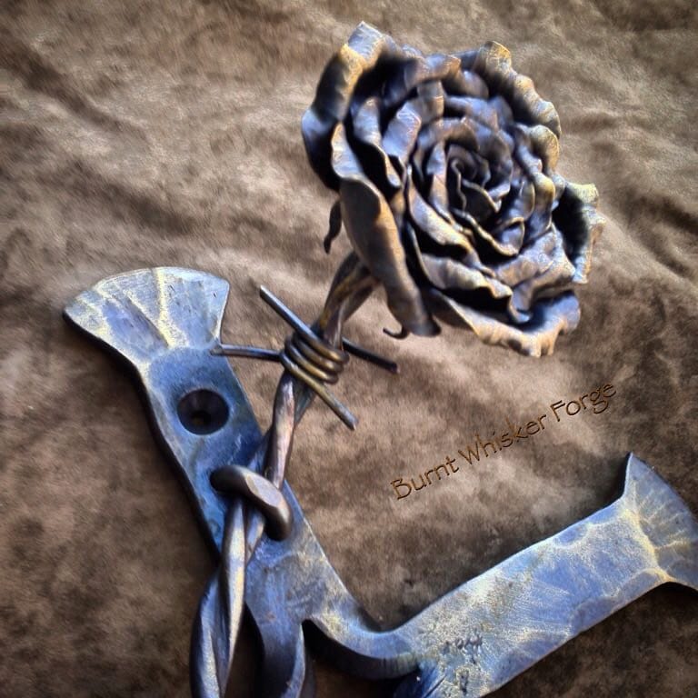 Iron Rose Cross, Barbwire Crucifix, Religious Art, Rose Thorn Cross, Iron Crucifix, Iron Cross, Barbwire Rose, Iron Rose