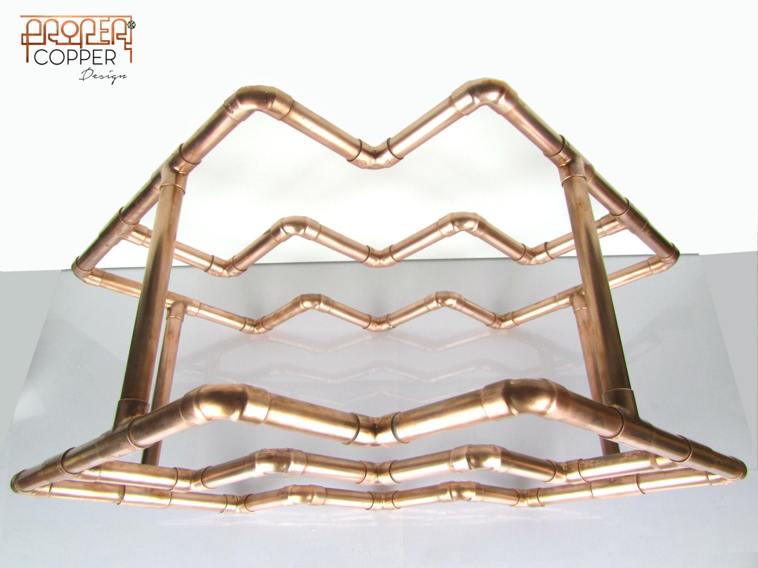 Handmade Copper Wine Rack Wine Racks Kitchen Accessories