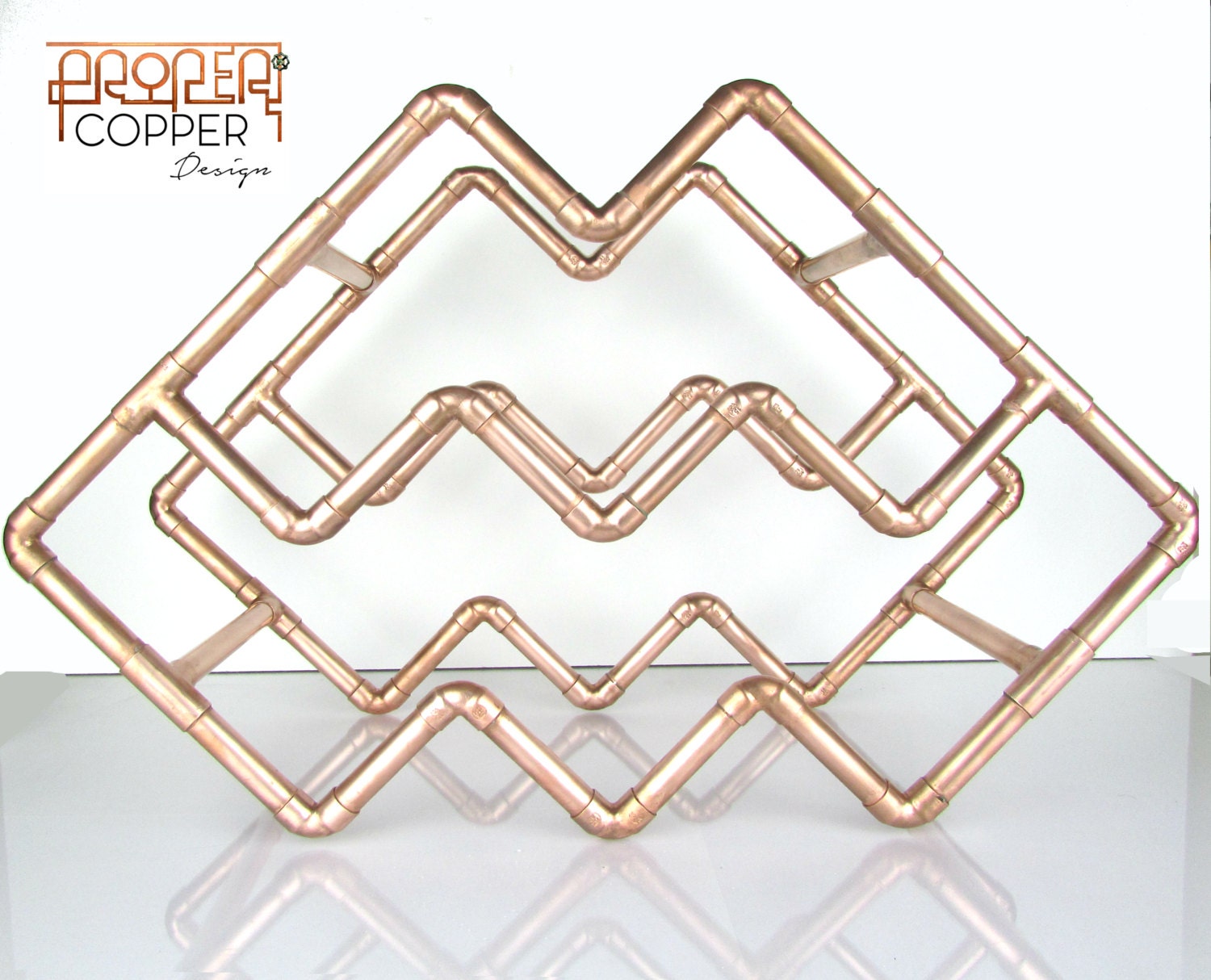 Handmade Copper Wine Rack Wine Racks Kitchen Accessories