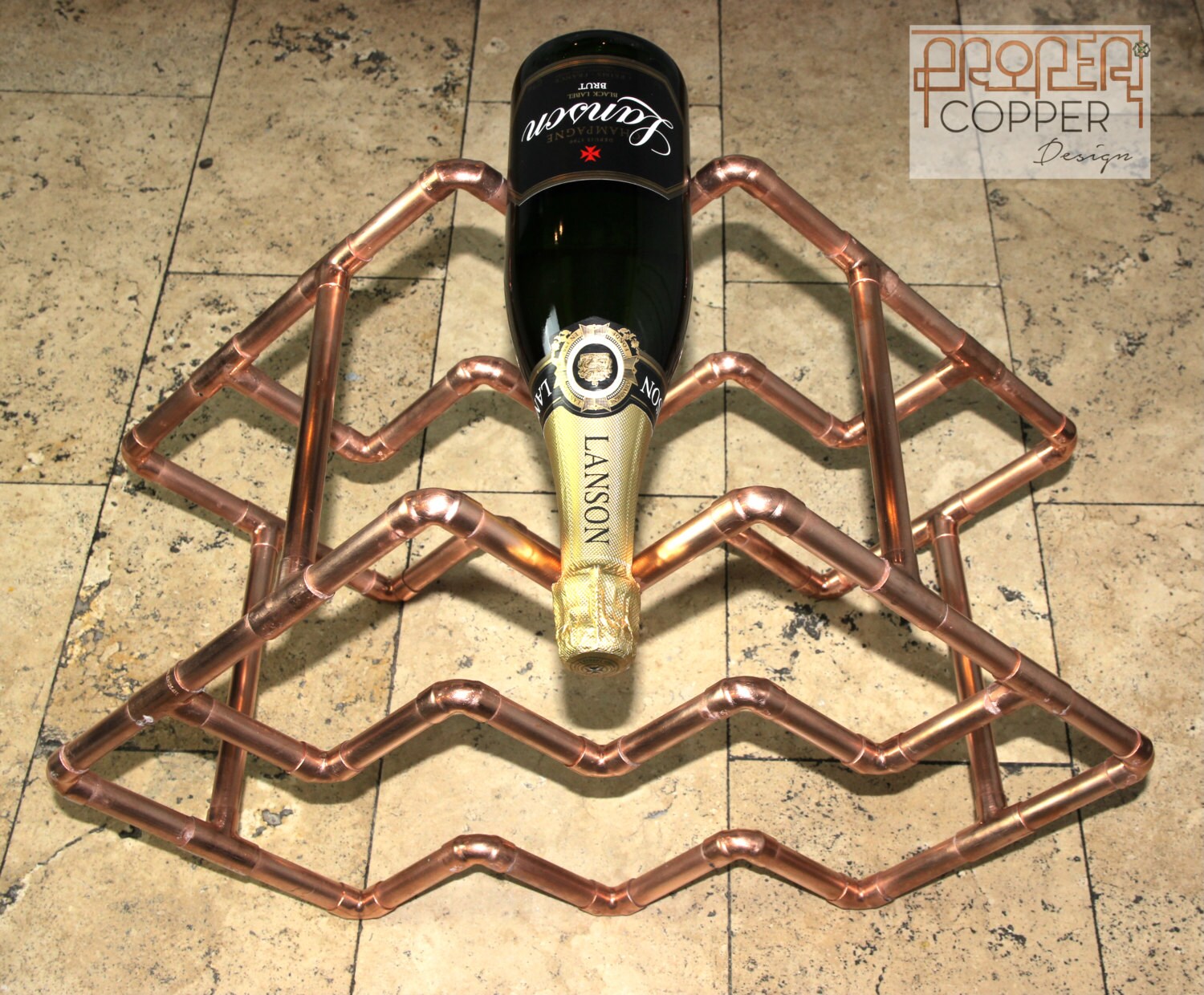 Handmade Copper Wine Rack Wine Racks Kitchen Accessories