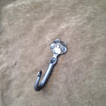 Flower Hook, Iron Flower, Dogwood Flowers, Handforged Hook, J Hooks, Blacksmithed Hooks, Blacksmith Dogwood, Hook Flowers