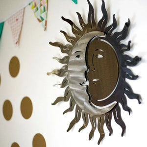 Wrought Iron Sun and Moon Wall Art - Old West Iron
