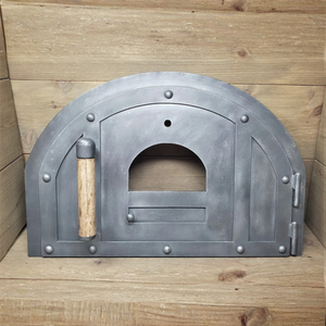 Custom Rustic Arched Hinged Pizza Oven Door - 10" / 14"