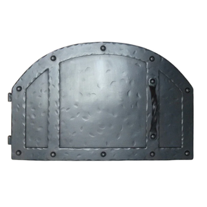 Rustic Arched Hinged Pizza Oven Door - Small 12" tall x 20" wide / Non-Insulated