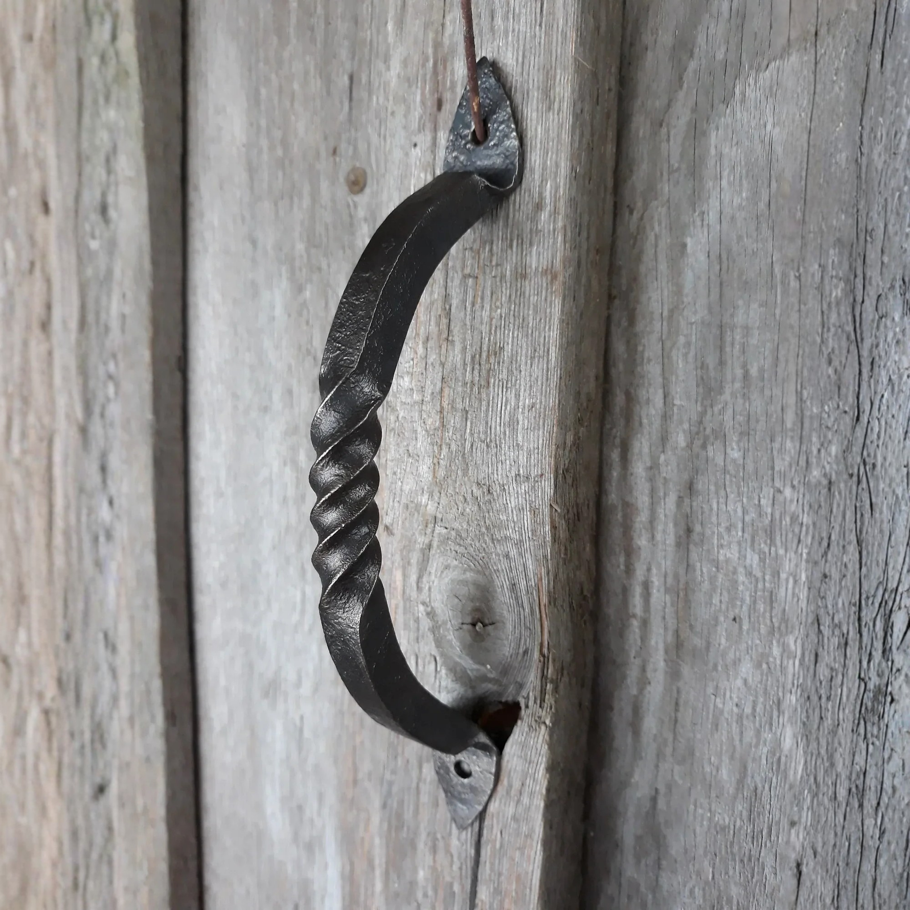 Hand Forged Twisted  Iron Cabinet Handle