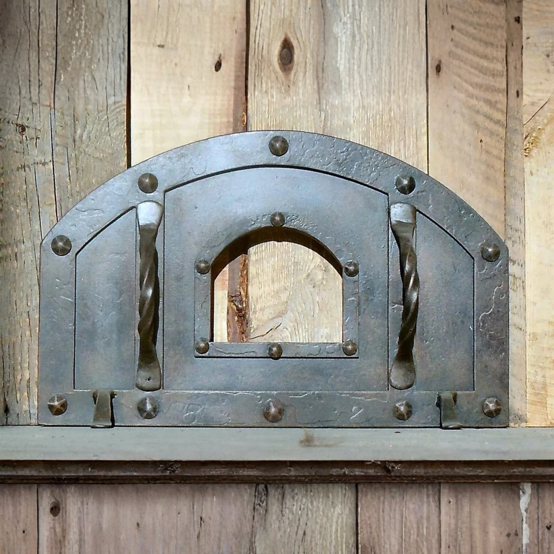 Custom Tuscan Arched Freestanding Pizza Oven Door