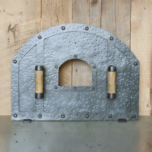 Custom Tuscan Arched Freestanding Pizza Oven Door - 10" / 14"