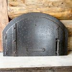 Custom Mediterranean Arched Hinged Pizza Oven Door
