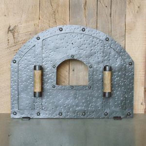 Tuscan Arched Freestanding Pizza Oven Door - Small 12" tall x 20" wide