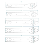 Courroie De Charnière De Fonctionnement En Fer Forgé D'acanthe Romaine