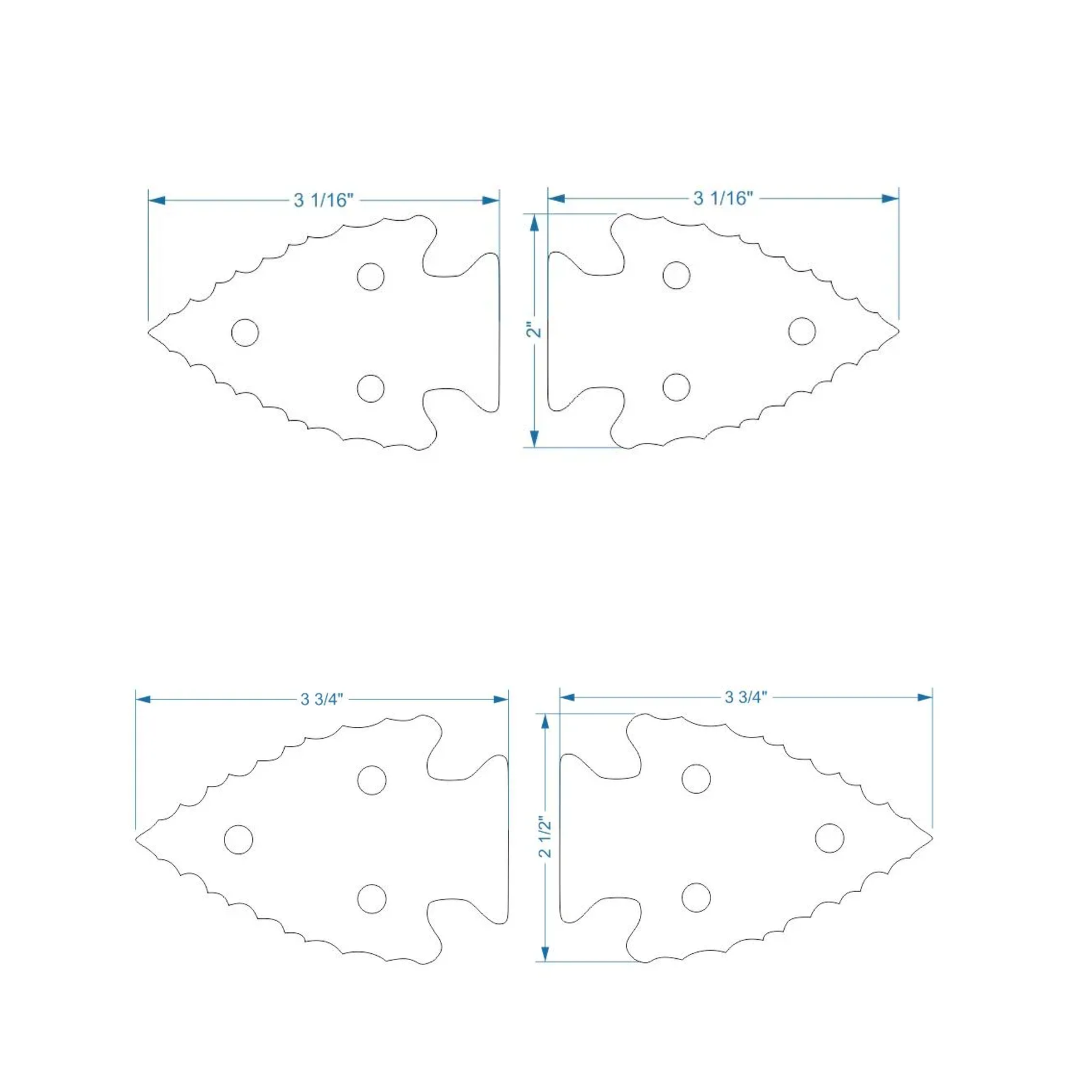 Authentic Arrowhead Iron Hinge
