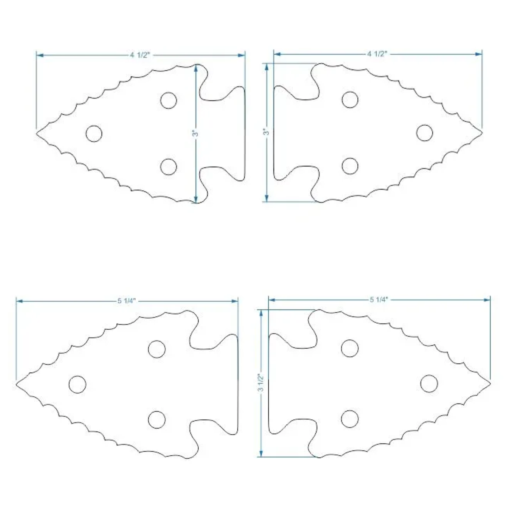 Authentic Arrowhead Iron Hinge
