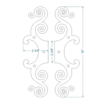 Bisagra de hierro neoclásico