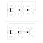 14th Century Wrought Iron Garage Door Dummy Hinge Strap