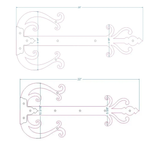 Celtic Iron Garage Door Dummy Hinge Strap