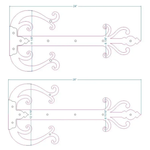 Celtic Iron Garage Door Dummy Hinge Strap