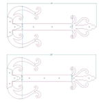 Celtic Iron Garage Door Dummy Hinge Strap