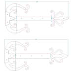 Celtic Iron Garage Door Dummy Hinge Strap