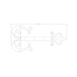 Celtic Iron Garage Door Dummy Hinge Strap