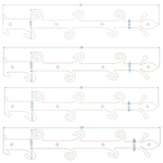 Old English Castle Wrought Iron Garage Door Dummy Hinge Strap