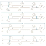 Old English Castle Wrought Iron Garage Door Dummy Hinge Strap